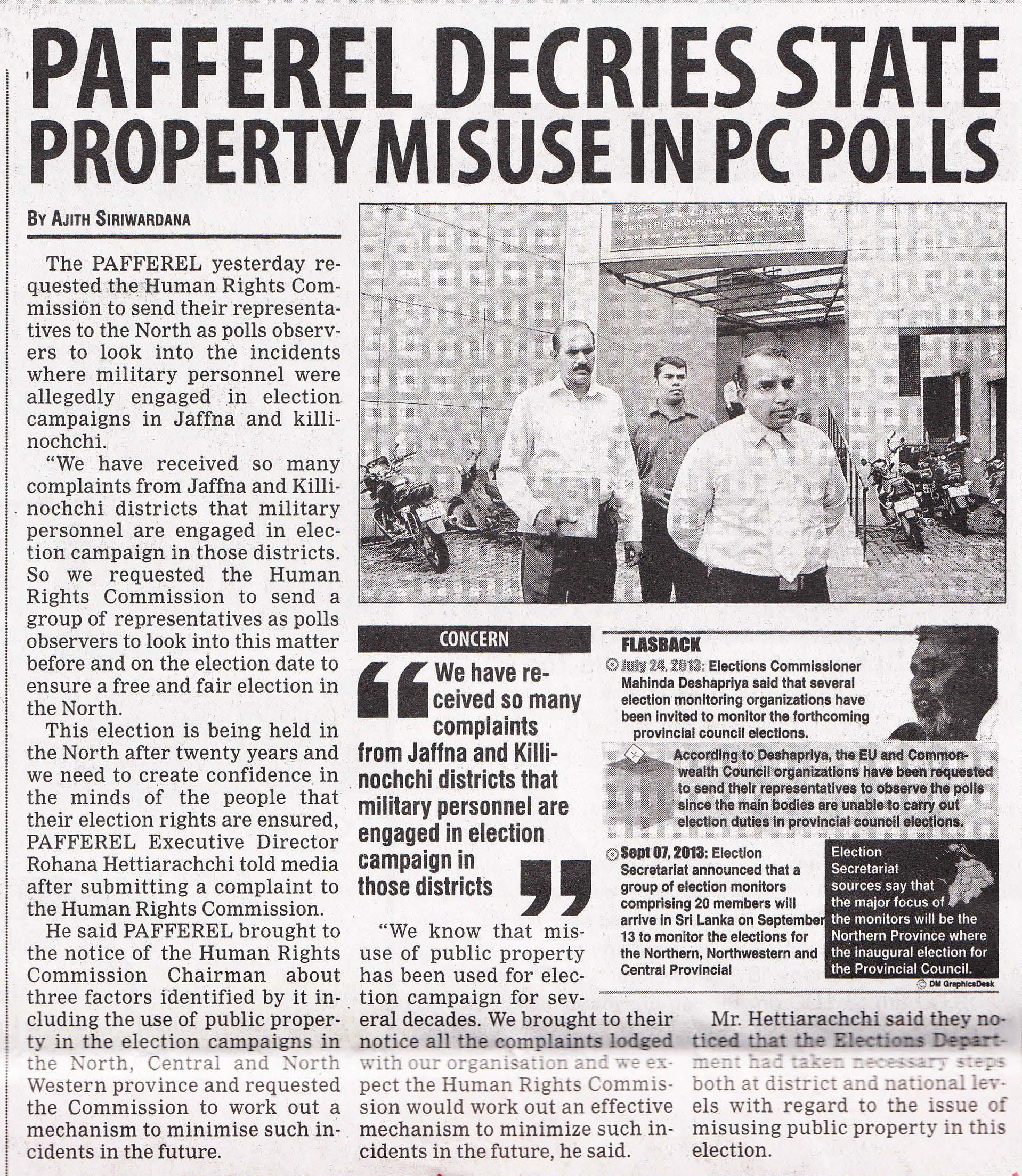 PAFFEREL complaints to the HRC 
